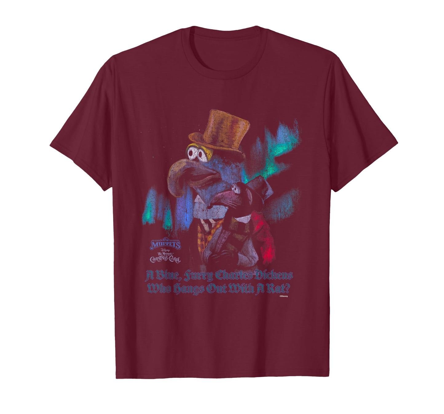 Disney The Muppet Christmas Carol Rizzo Gonzo Starry Light T-Shirt