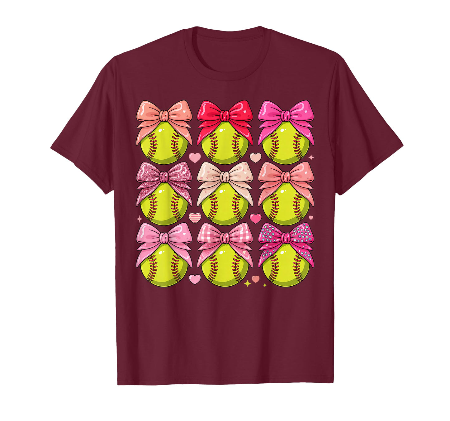 Girls Softball Pink Coquette Bow Softball Vibes Toddler T-Shirt
