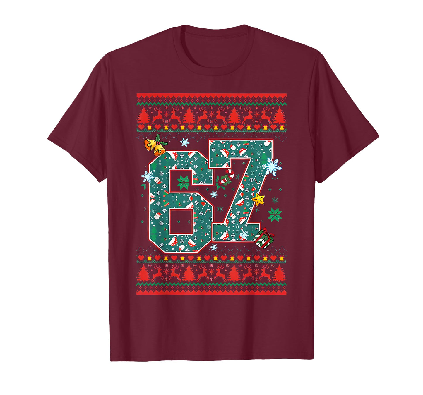 Retro 67 Six Seven Christmas Shirt Meme T-Shirt