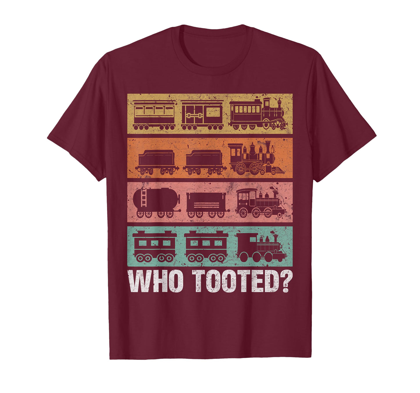 Who Tooted Funny Train Lovers Locomotive Railroad Collector T-Shirt