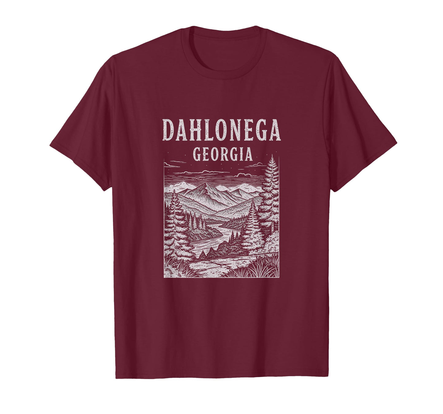 Vintage Dahlonega Georgia Drawing Art Design T-Shirt