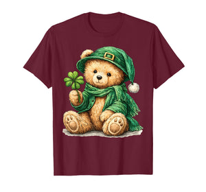 Cute Teddy Bear Leprechaun St Patricks Day Boys Girls Lucky T-Shirt