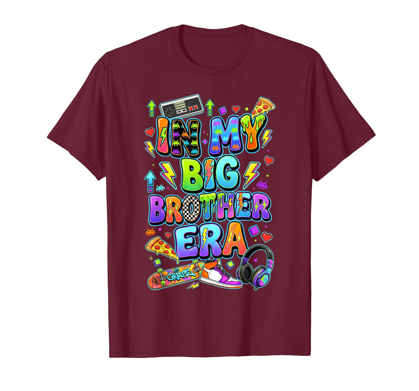 in My Big-Brother Era Retro Gamer Boys Sibling Announcement T-Shirt