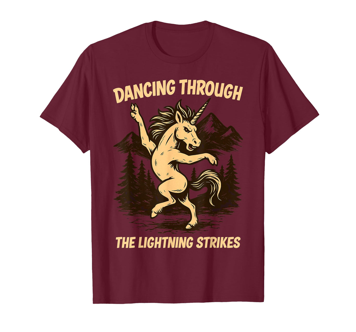 Dancing Through The Lightning Strikes Unicorn Breakdance T-Shirt