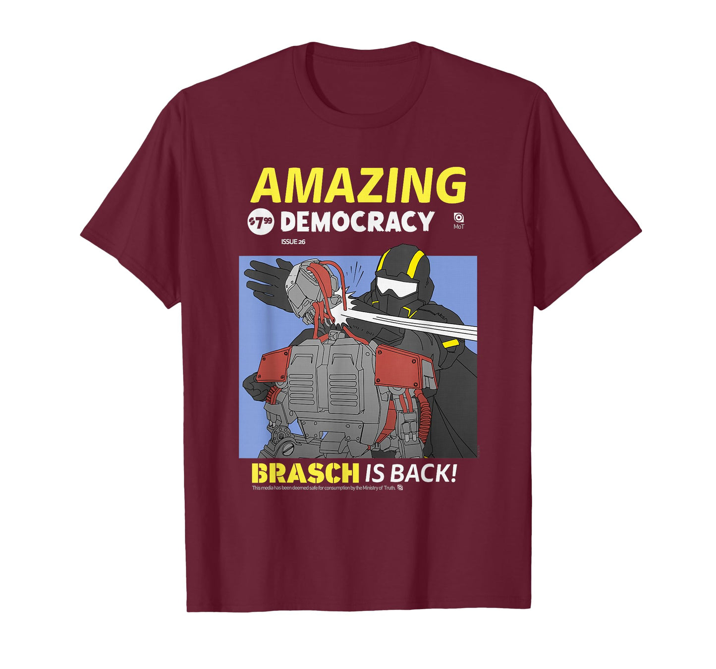 Helldivers 2 Amazing Democracy Comic Book Style Video Game T-Shirt