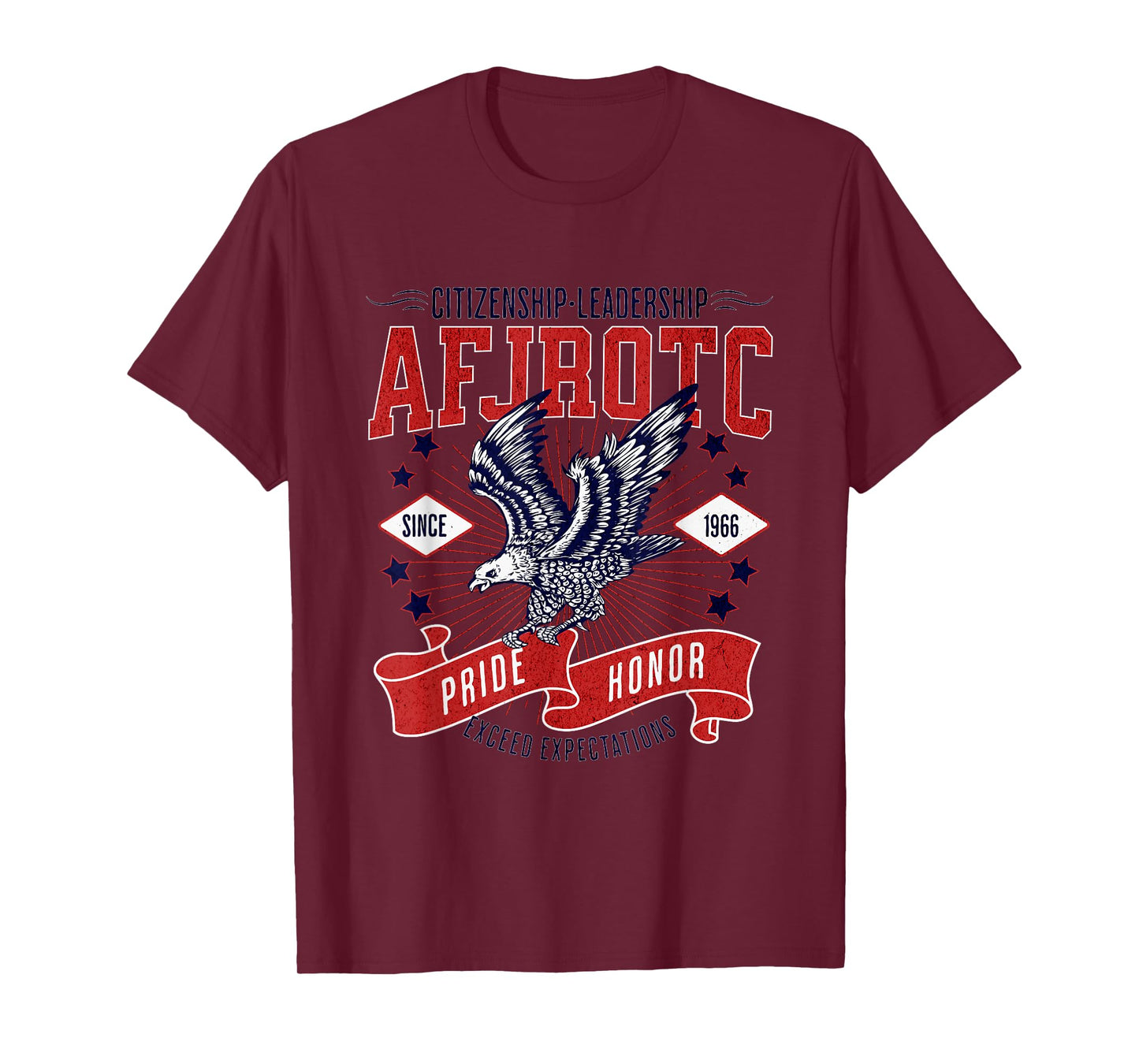 Patriotic AFJROTC Exceed Expectations USA Junior ROTC Cadet T-Shirt