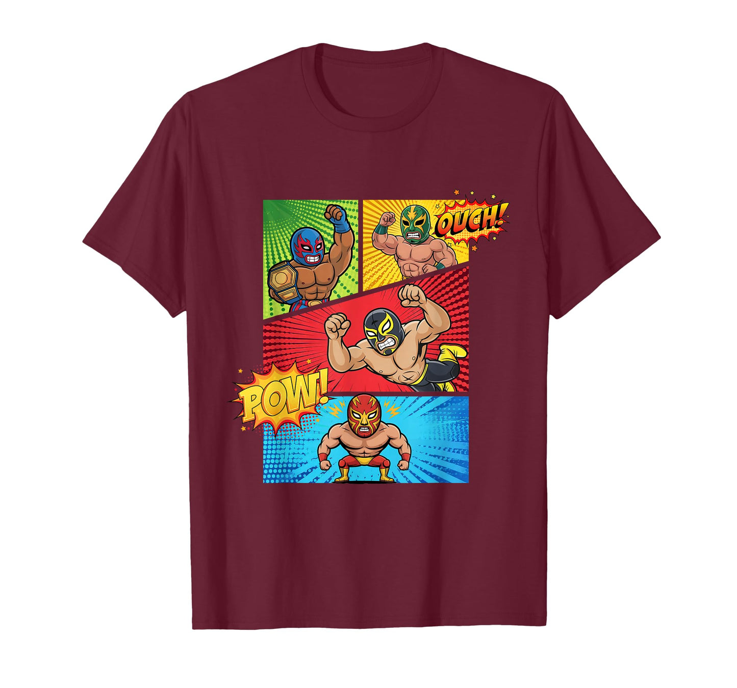 Lucha Libre Comic Book Mexican Wrestling Cartoon Wrestler T-Shirt