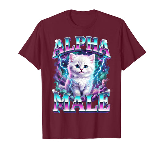 Alpha Male Cat Kitten Funny for Men Women T-Shirt