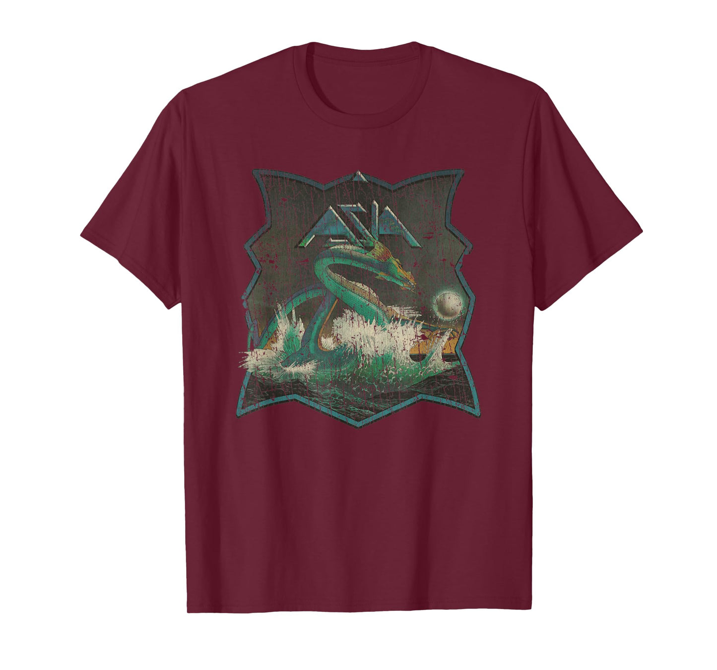 Vintage Asia Dragon Water 80s Music Retro Rock 1982 T-Shirt