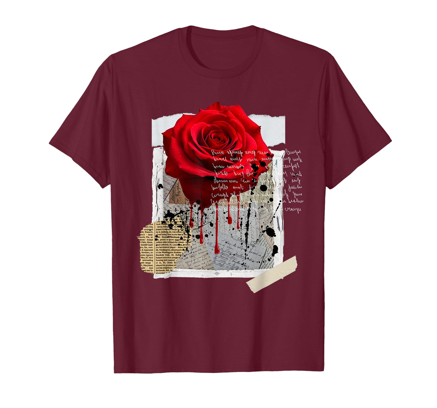 Streetwear Graphic Dark Floral Urban Aesthetic, Mens Fashion T-Shirt