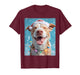 Xmas Pitbull Dog Christmas Light T-Shirt