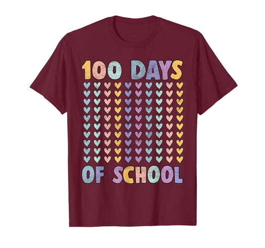 100th Day of School Coquette Bow Balloons 100 Days Smarter T-Shirt