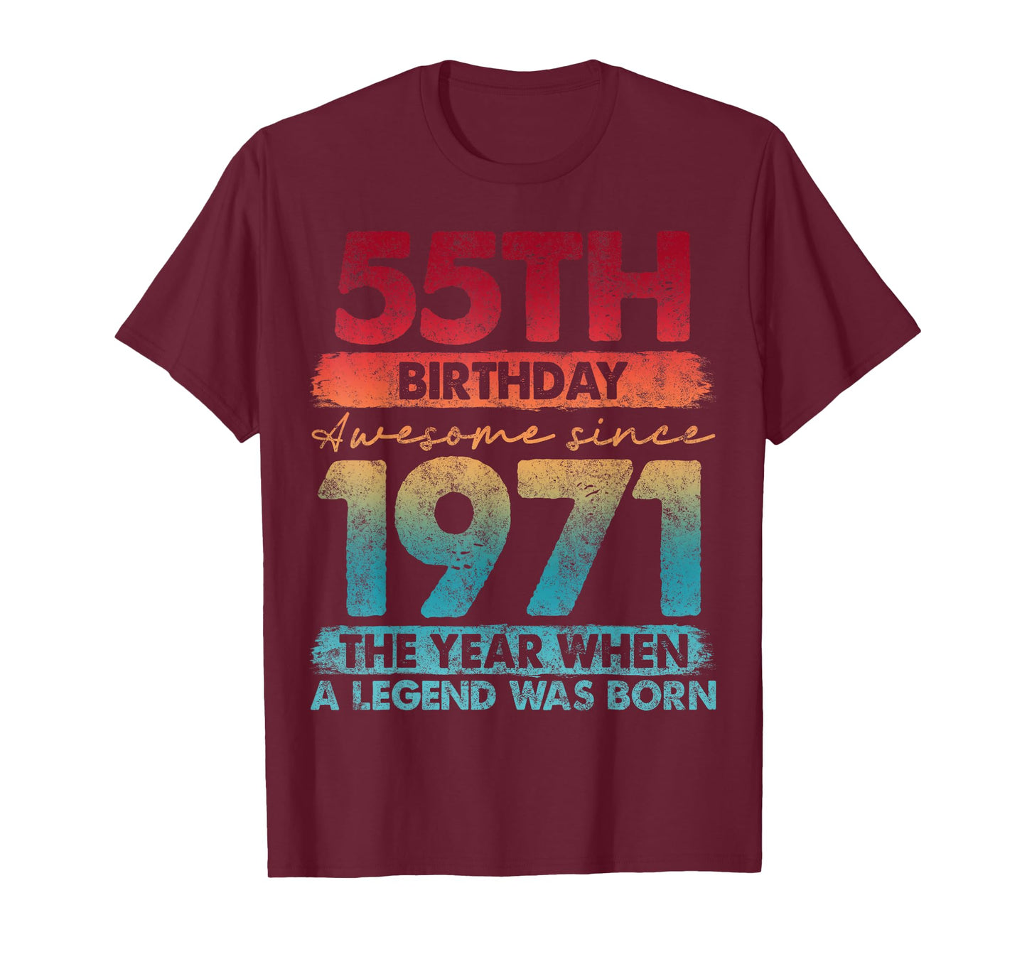 55 Year Old Gifts Vintage 1971 Limited Edition 55th Birthday T-Shirt