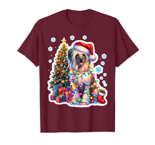 Chinese Crested Merry Christmas Mom Dad Parent Owner Holiday T-Shirt