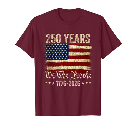 American Flag 250th Anniversary 1776 2026 T-Shirt