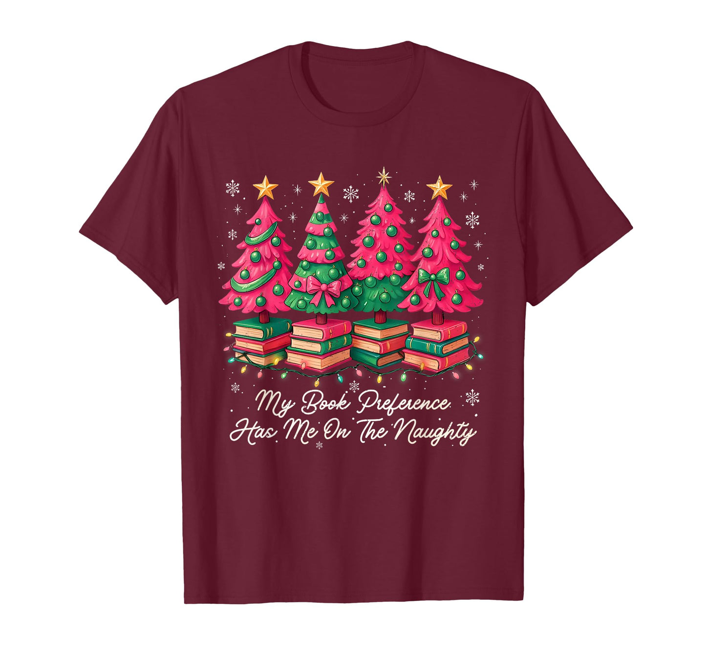 My Book Preference Has Me On The Naughty List Christmas T-Shirt