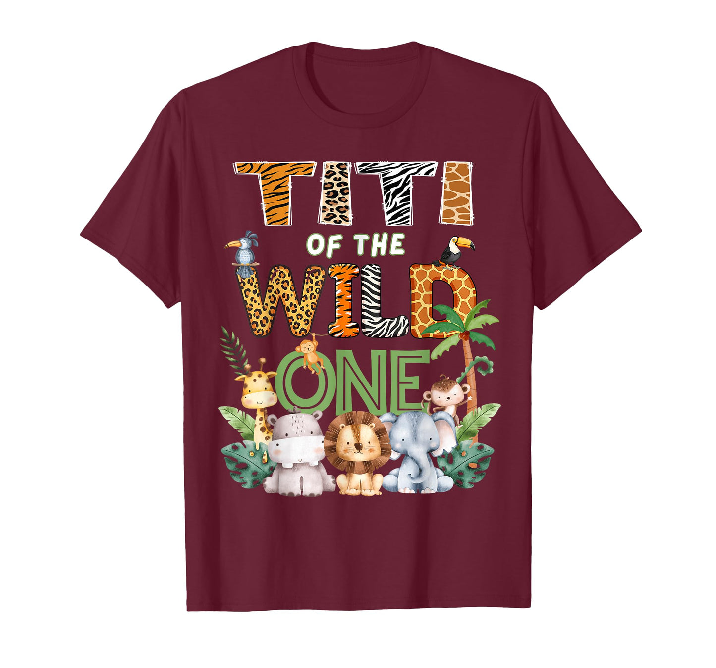 Titi of The Wild One Safari 1St Birthday Kids T-Shirt