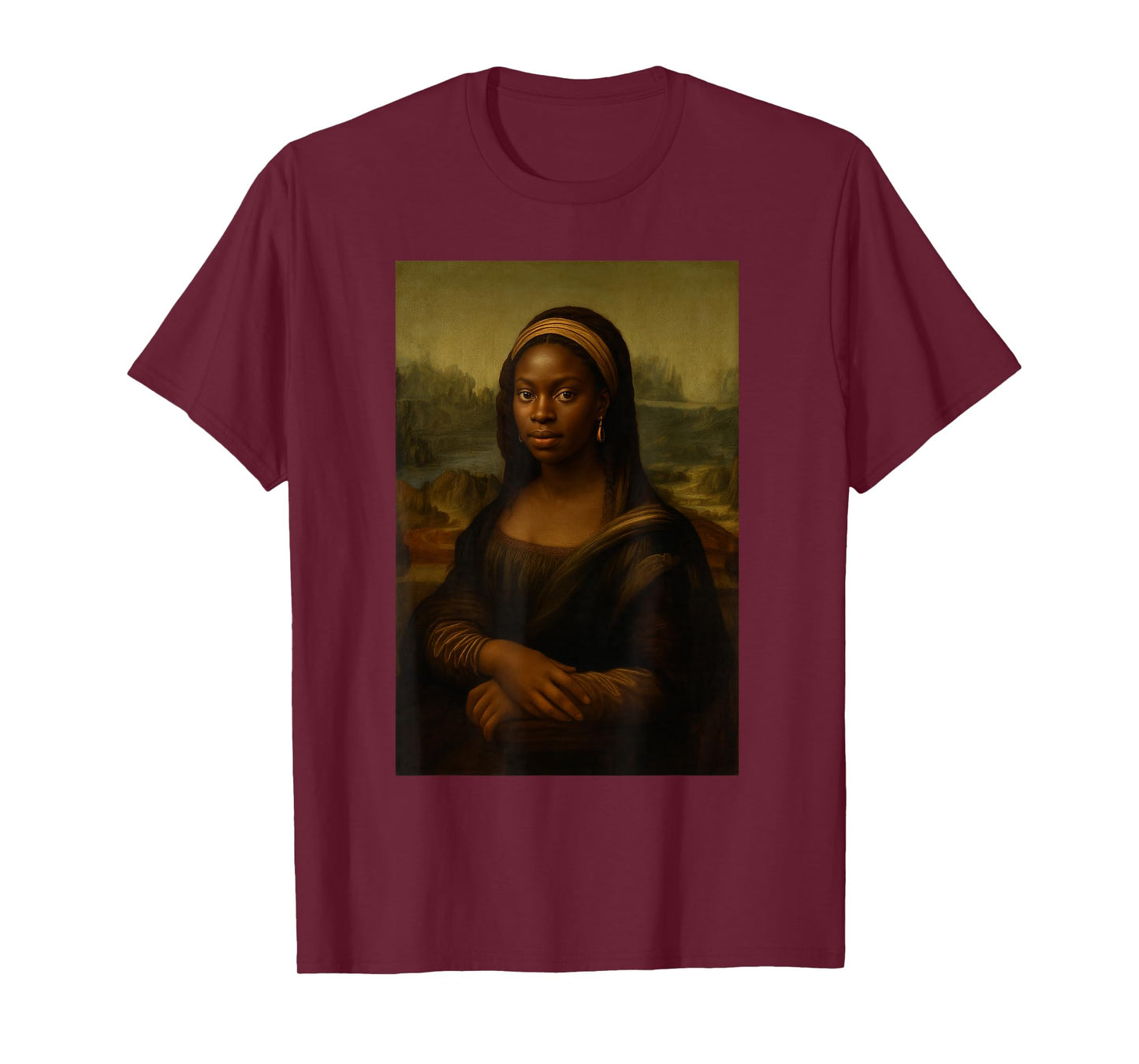 Black Mona Lisa Afro African American Melanin Black History T-Shirt