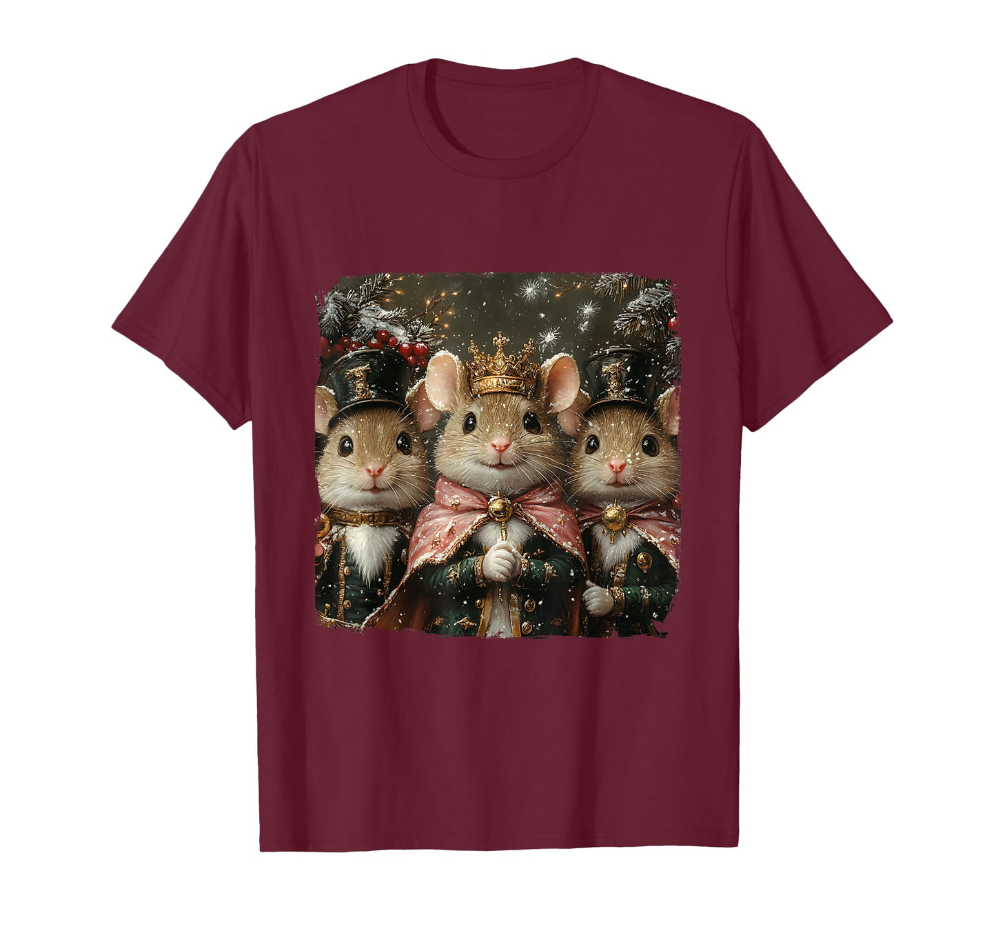 Fairy Mouse Nutcracker Team Pink Ballet Vintage Christmas T-Shirt