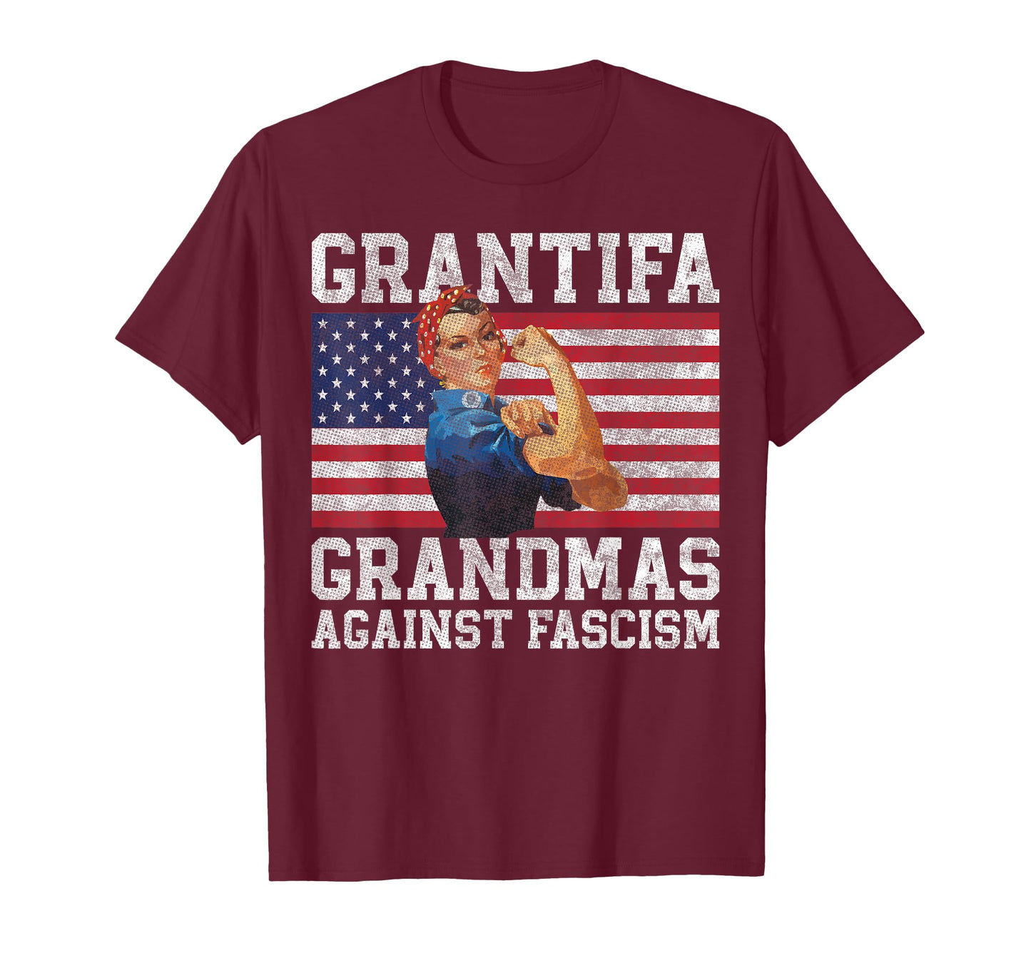 Grantifa Grandmas Against Fascism Flag Resist No Kings T-Shirt