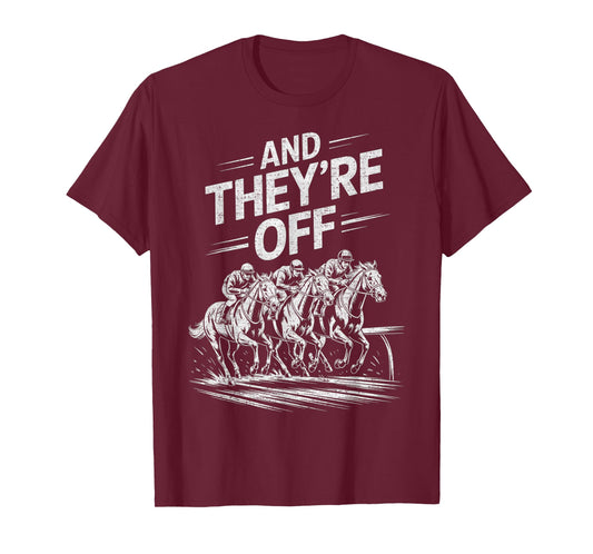 Funny Horse Racing Design for Men Women Kid Horse Race Lover T-Shirt