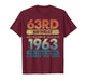 63 Year Old Gifts Vintage 1963 Limited Edition 63rd Birthday T-Shirt