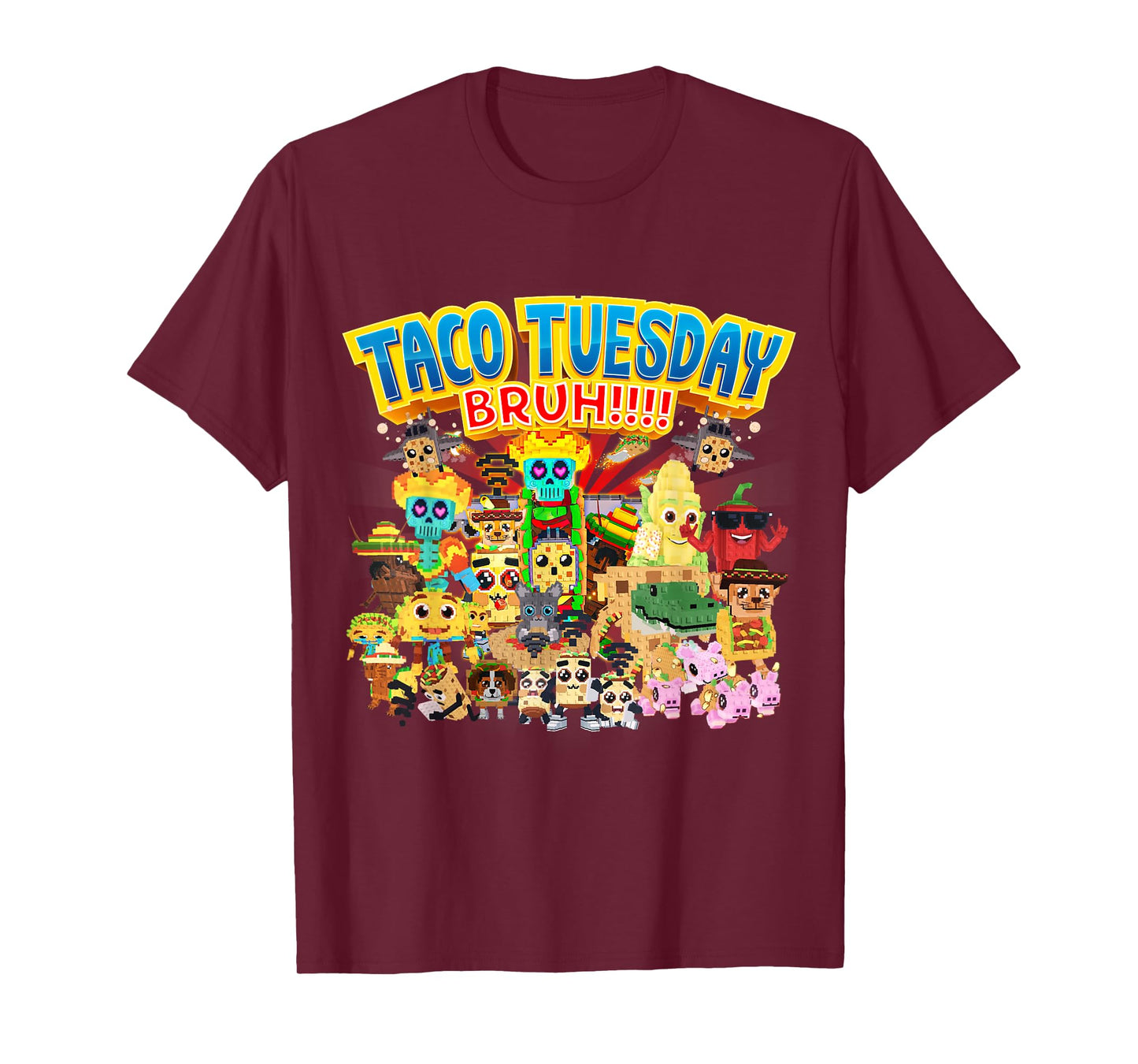Taco Tuesday Bruh Funny Every Taco Brainrots for Boys Kids T-Shirt