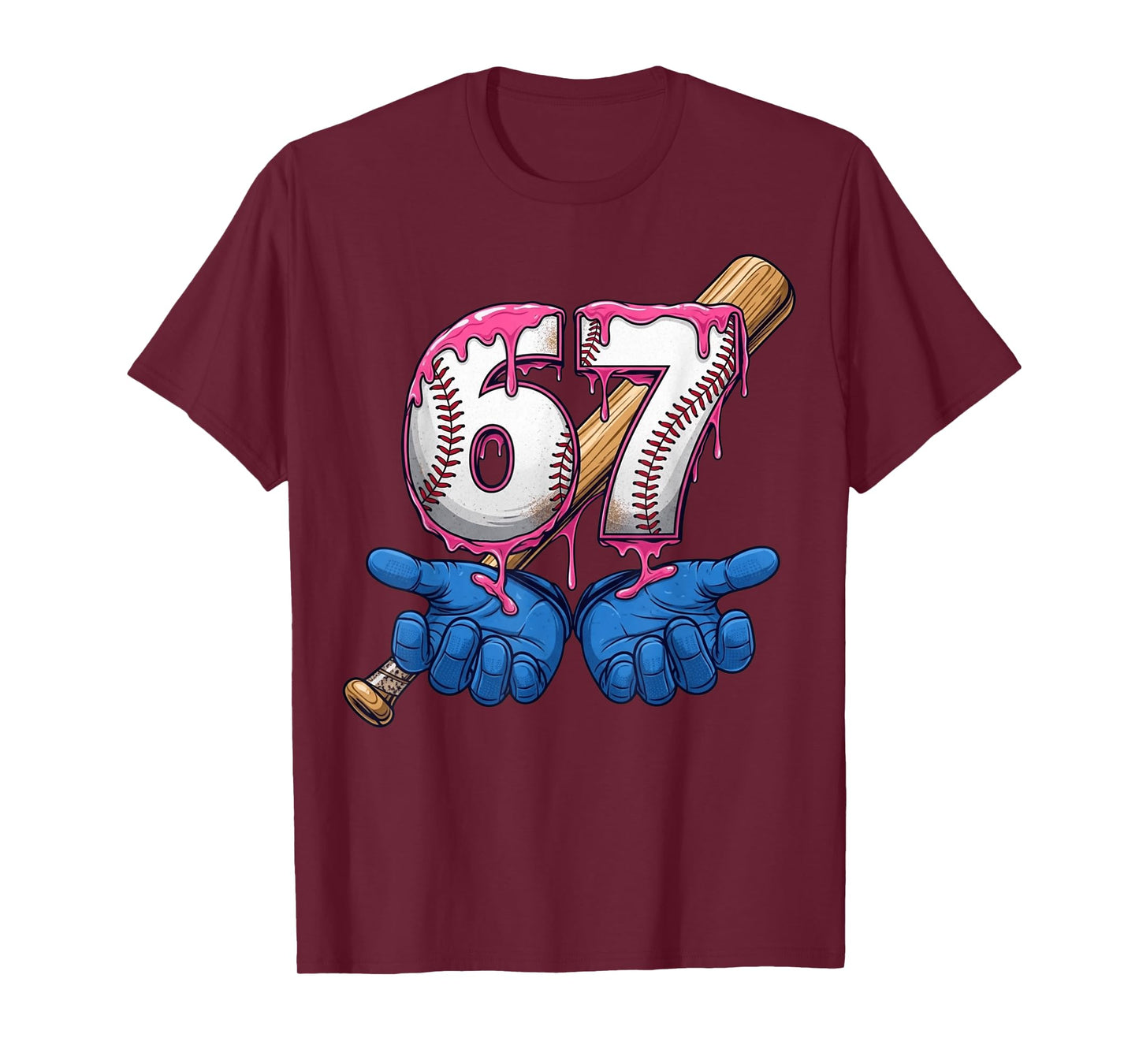 Baseball 67 Six Seven Funny Gen Alpha Meme Drip T-Shirt