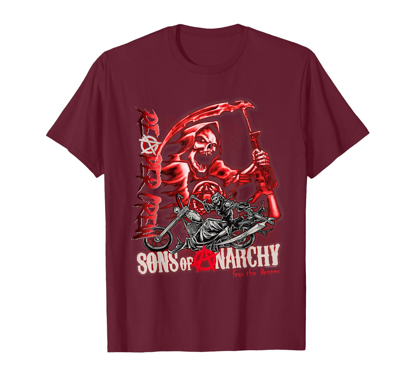 Sons of Anarchy Throwback Fear The Reaper Biker TV Show T-Shirt