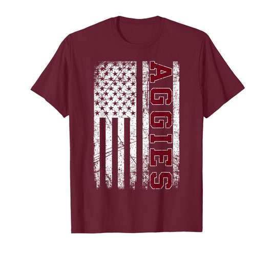 Retro Personalized Aggies-Heart Men Women Kid T-Shirt