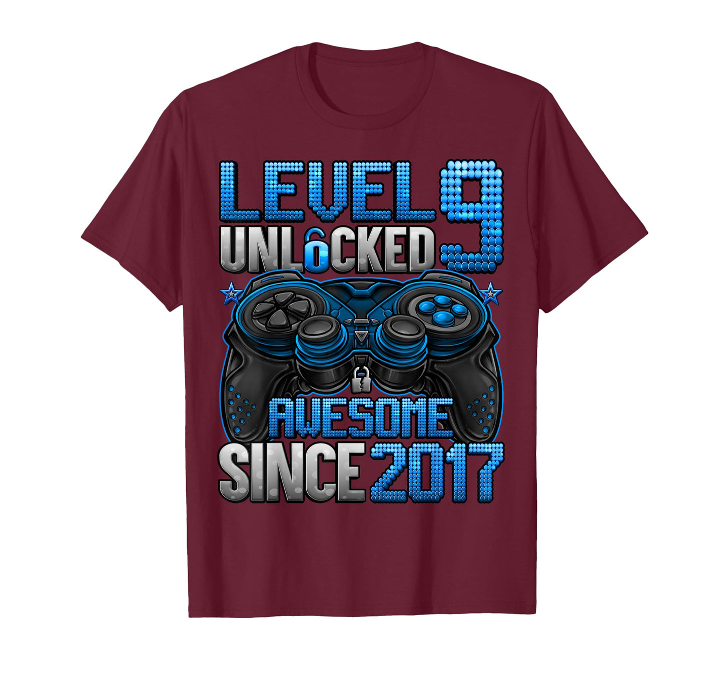 Level 9 Unlocked 9 Year Old Gifts for Boys 9th Birthday Boy T-Shirt