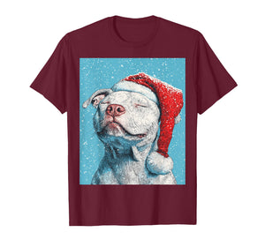 White Pitbull Christmas T-Shirt