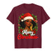 Black Girl Santa Hat Merry Christmas Pajama African American T-Shirt