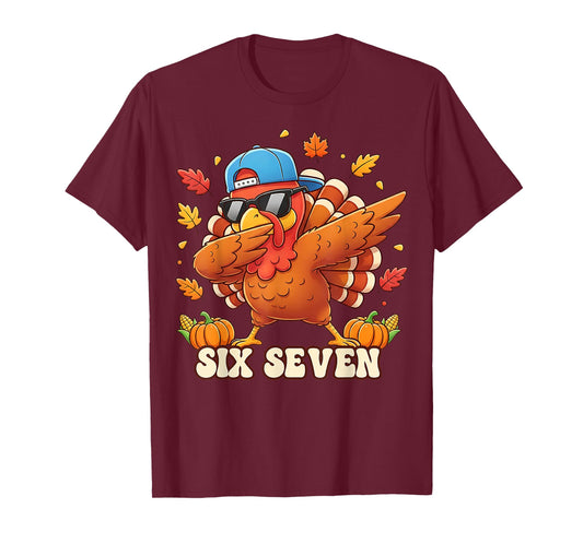 Funny Thanksgiving Outfit Kids Toddler Boys Dab Turkey 67 T-Shirt