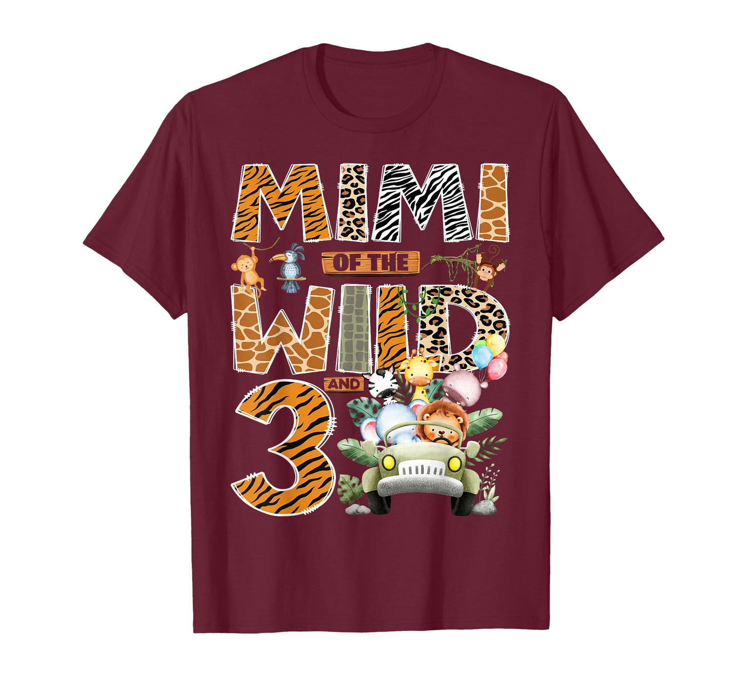 Mimi of The Wild Three 3rd Birthday Boy Safari Jungle T-Shirt