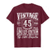 45 Year Old Gifts Vintage 1981 Limited Edition 45th Birthday T-Shirt