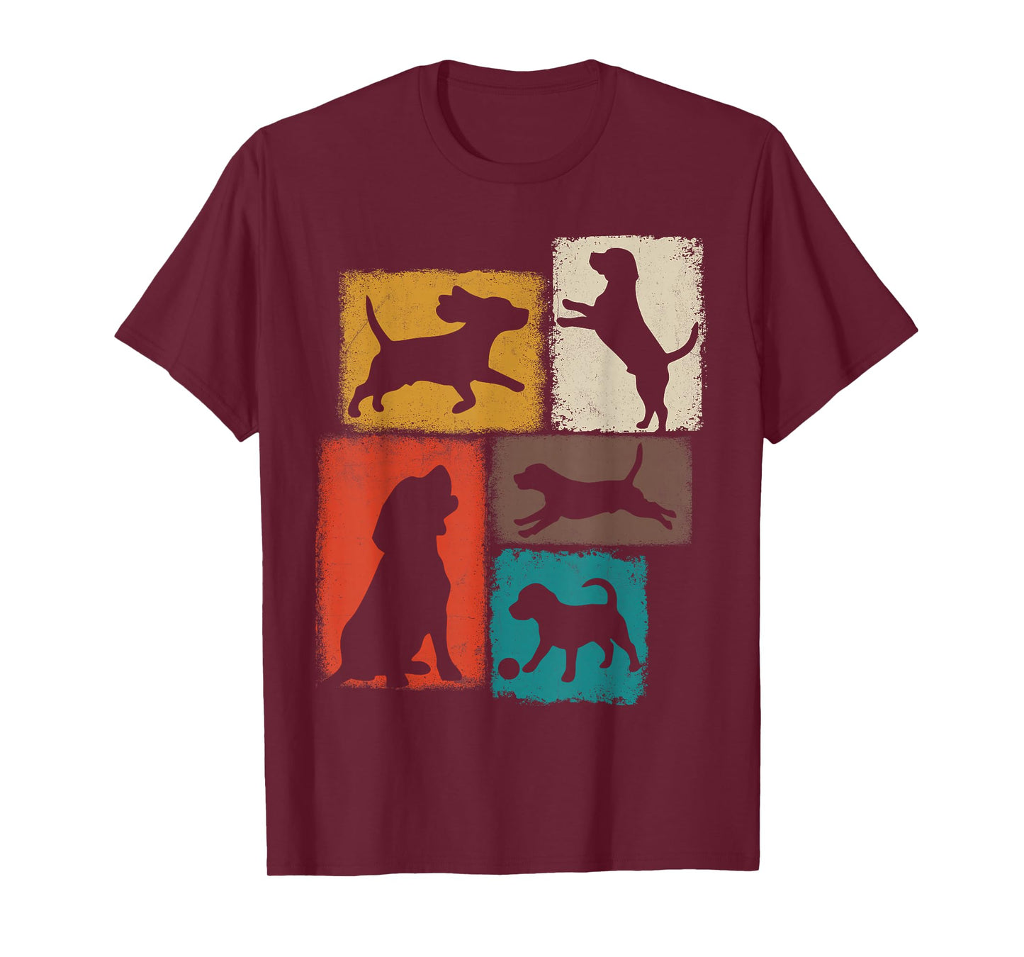 Beagle Dad Mom Vintage Collage Dog Lover T-Shirt