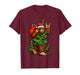Santa Bigfoot Christmas Tree Xmas Lights Funny Sasquatch T-Shirt