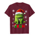 Funny Christmas Cat Bruh Y2K Xmas Meowy Cat Lovers Santa Hat T-Shirt