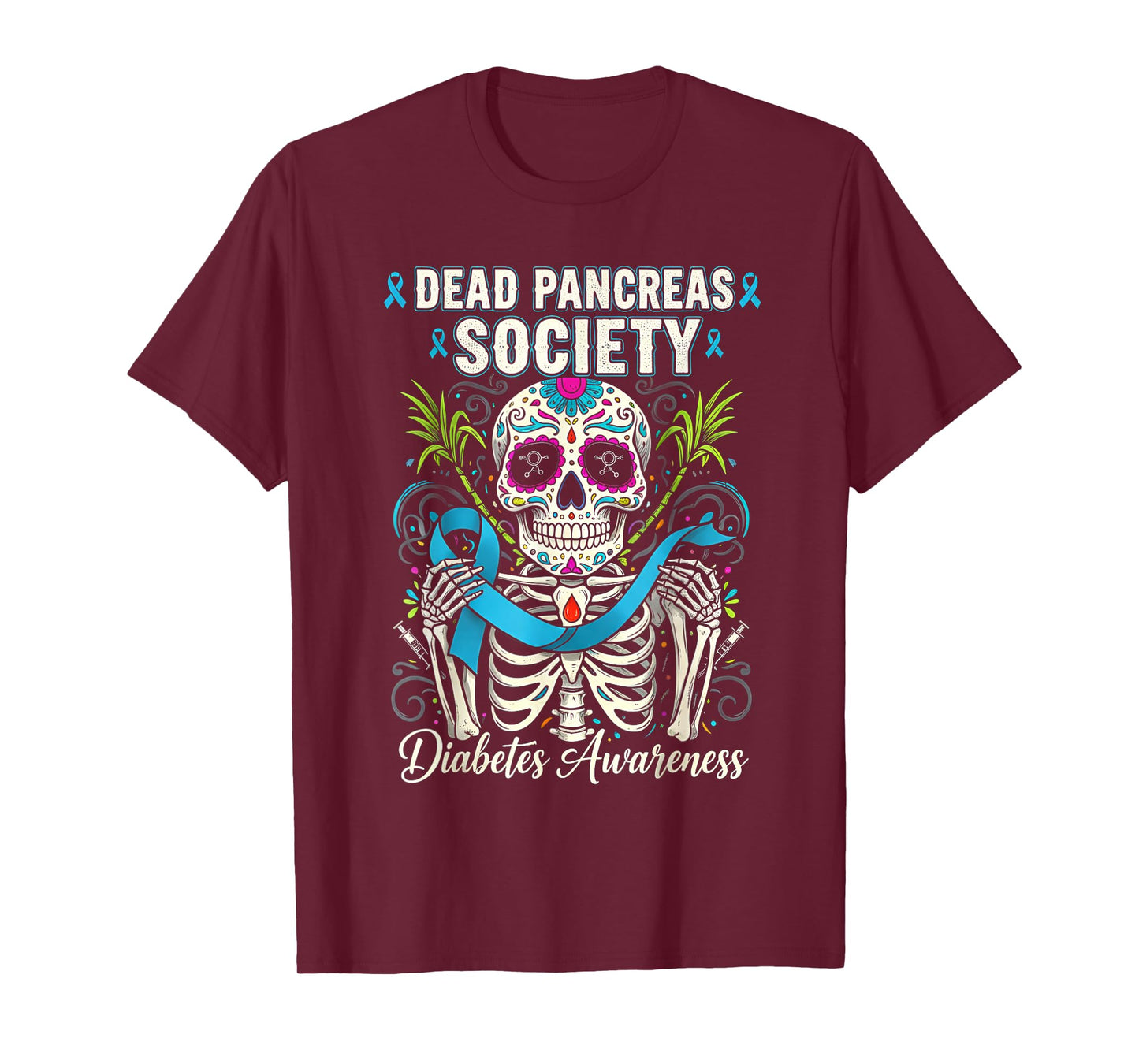 Sugar Skeleton Dead Pancreas Society Diabetes Awareness Day T-Shirt