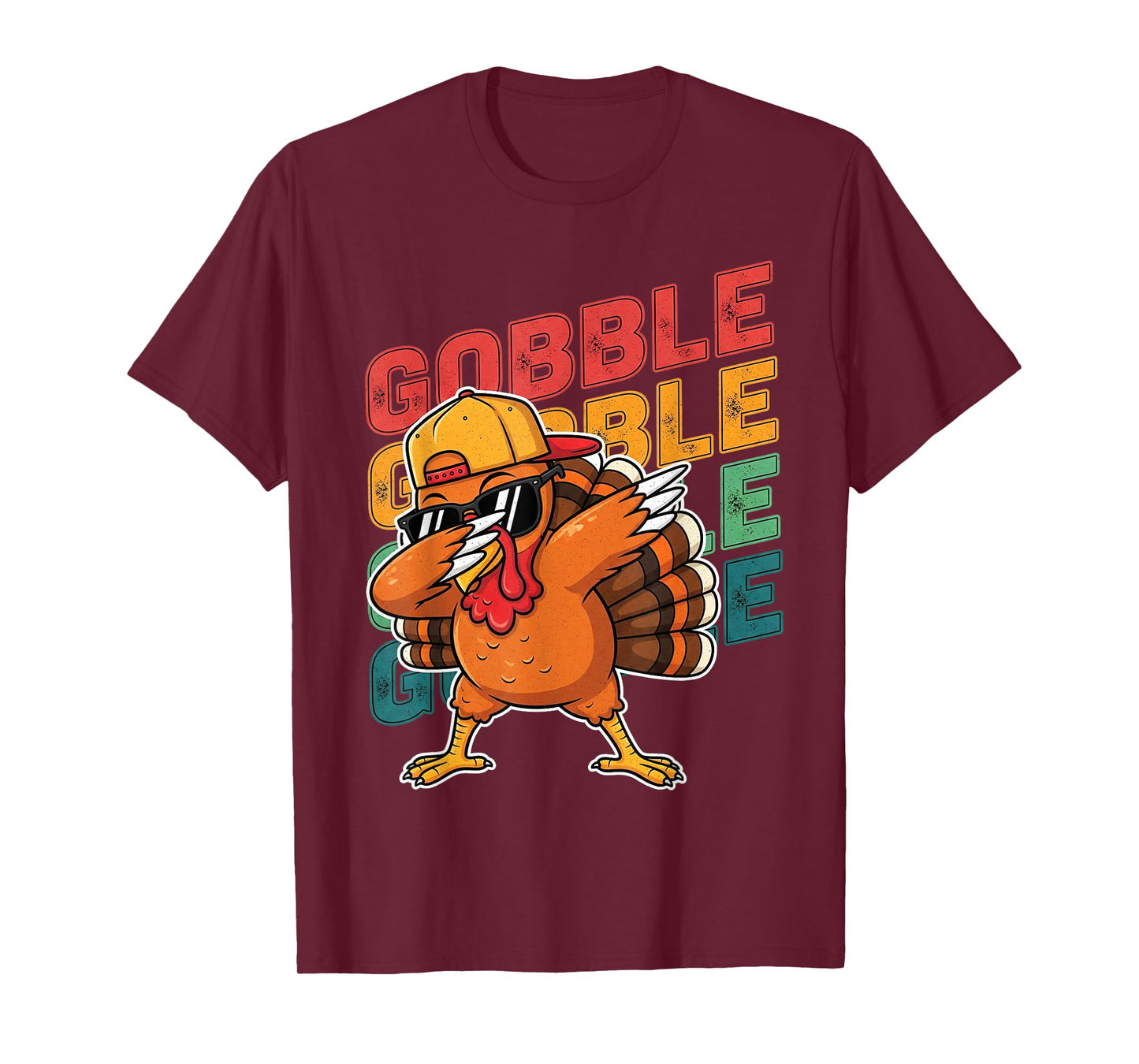 Thanksgiving Turkey Dabbing Gobble Funny Boys Kids T-Shirt