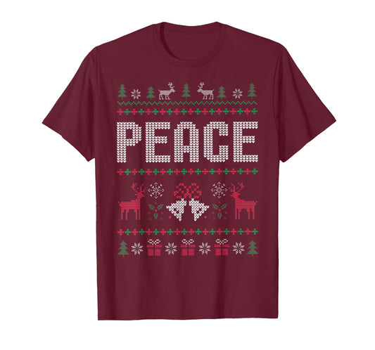 I Come in Peace Couple Matching Ugly Christmas Sweater T-Shirt
