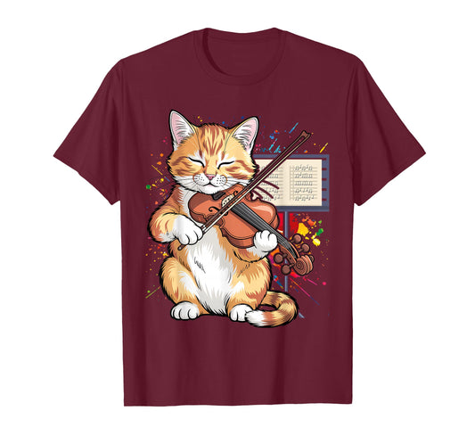 Fairytale Nursery Rhyme Musician Violin Cat and The Fiddle M T-Shirt