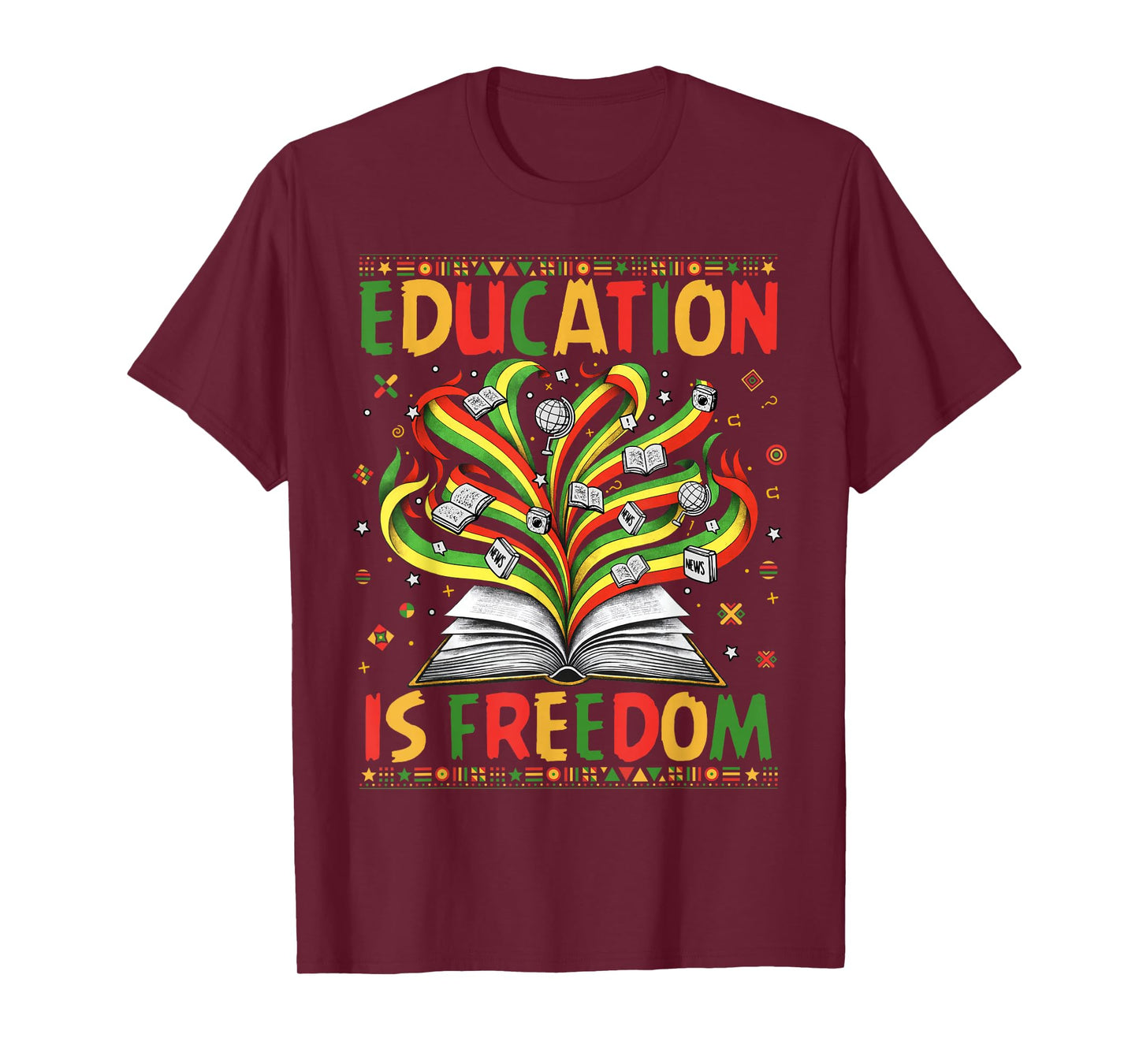 Black History Education is Freedom Books Black History T-Shirt