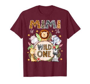 Mimi of The Wild One 1St Birthday Kids Safari Jungle T-Shirt