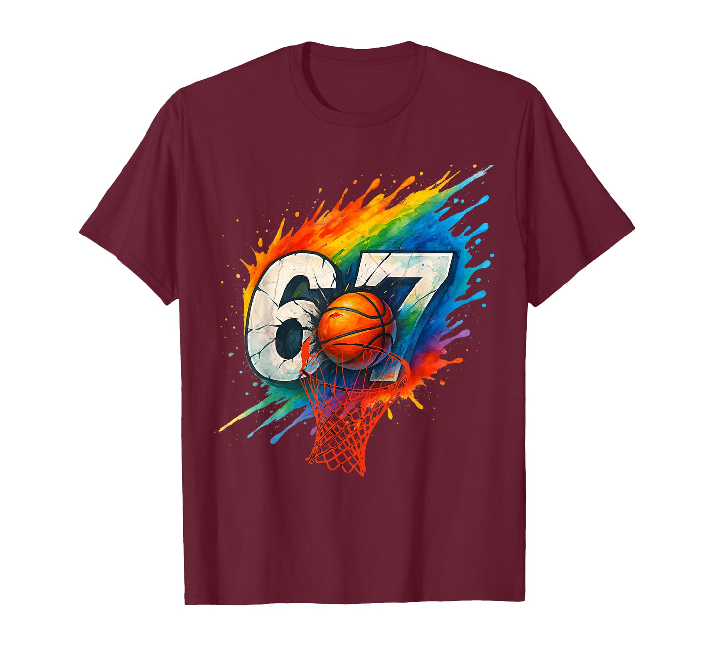 Funny 67 Basketball Six Seven 6 7 Meme 67 T-Shirt