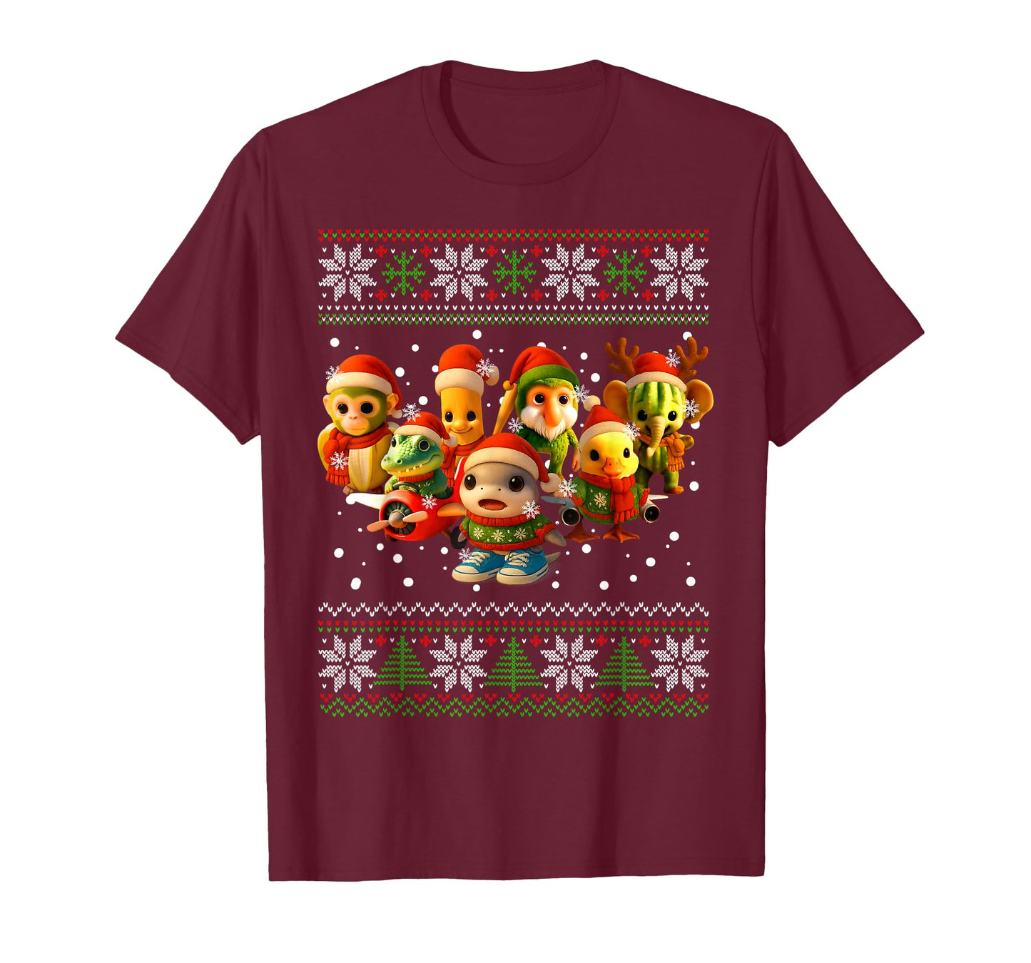 All Baby Brainrot Italian Meme Cute Xmas Ugly Sweater Kids T-Shirt