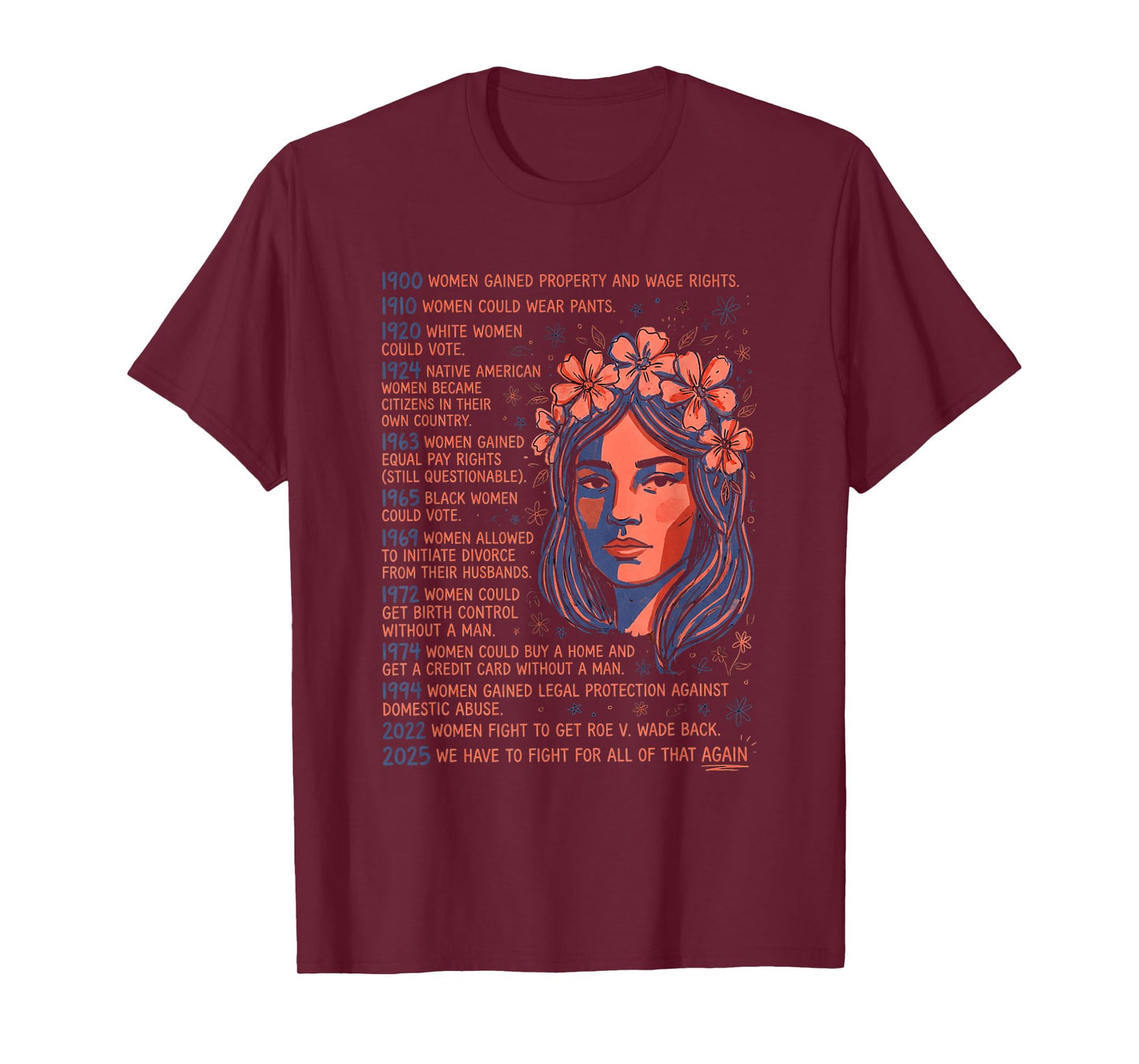 Timeline Feminist Protest Activism T-Shirt