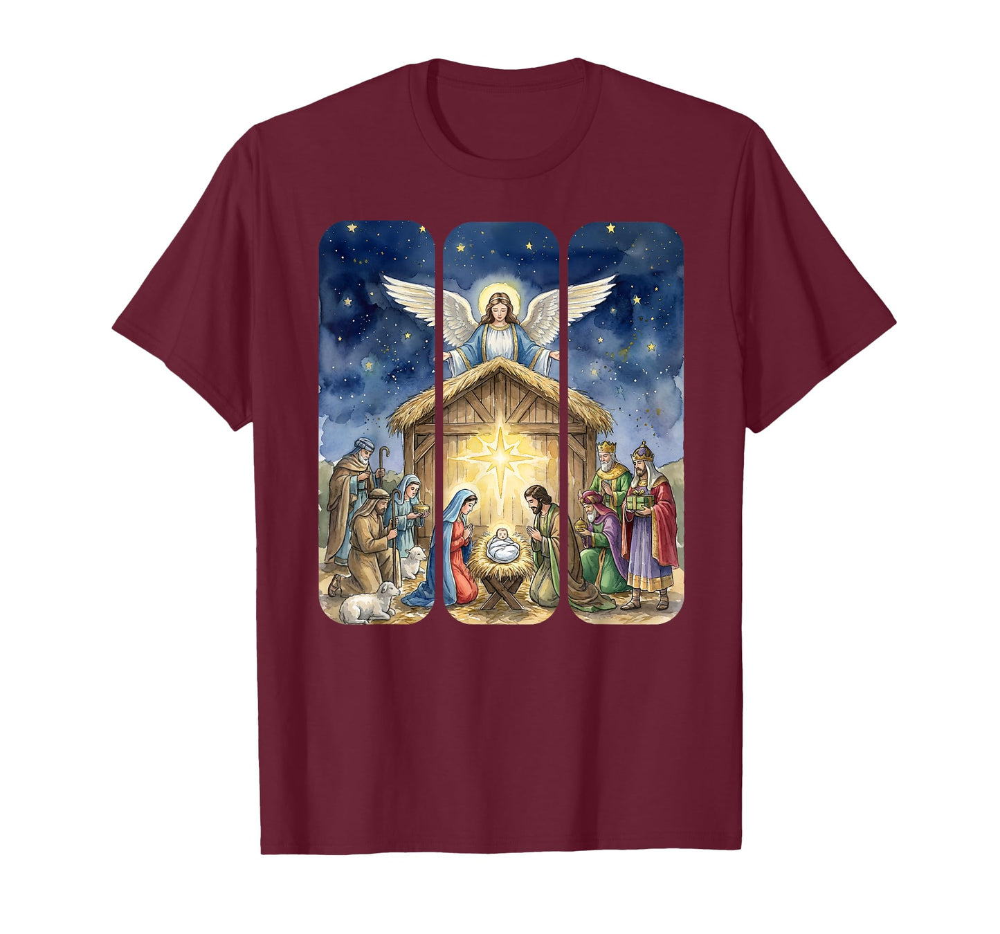 Christian Christmas Nativity Jesus in The Manger Holida T-Shirt