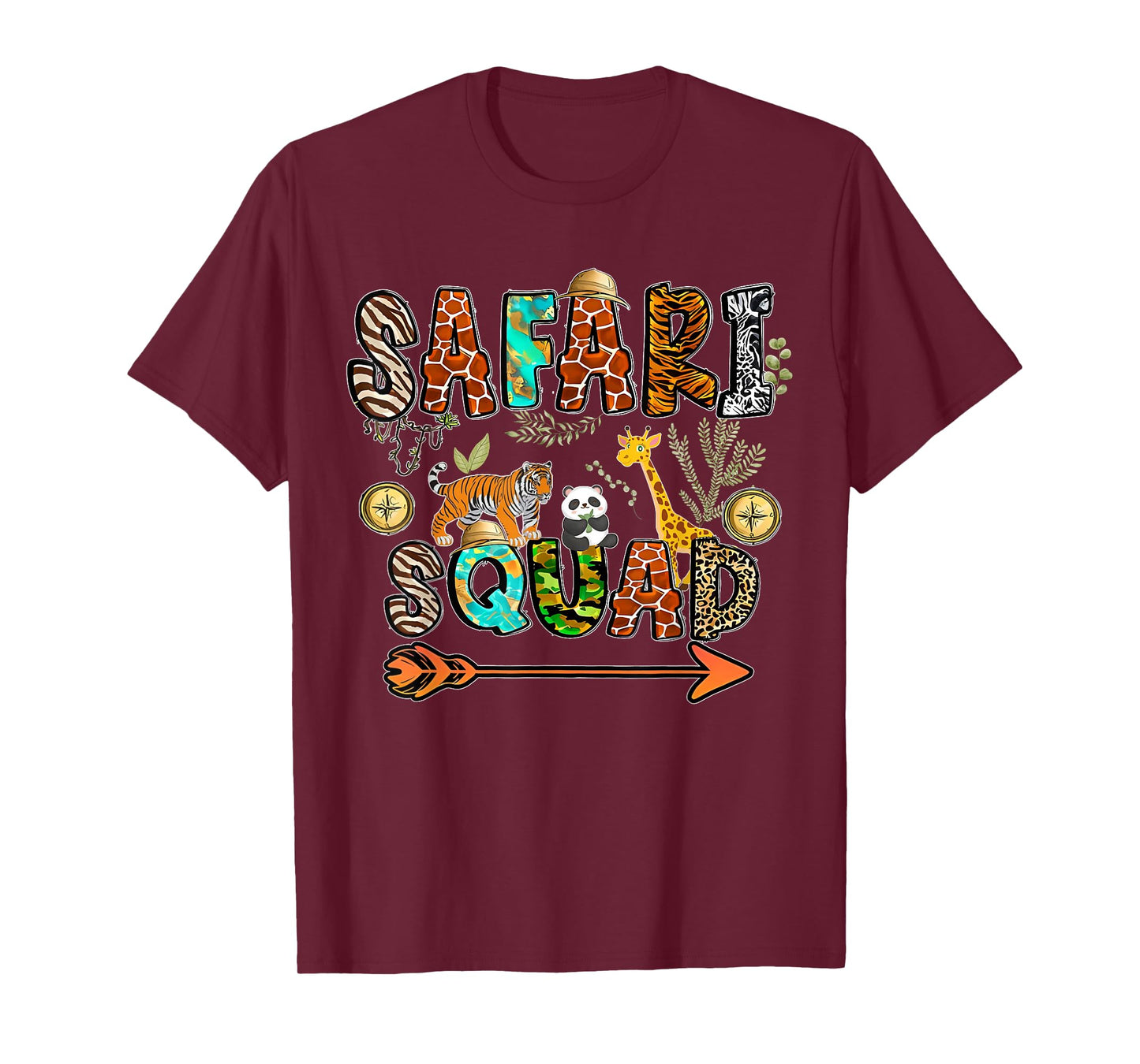 Safari Squad Arfica Safari Zoo Animal Skin Print Boys Girls T-Shirt